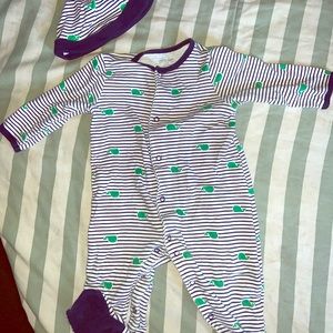 9m baby boy whale onesie/ footie